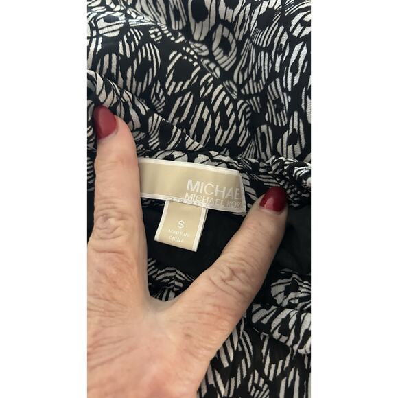 Women’s Leopard Mini Skirt Michael Kors SM Ruffles Flare Boho Coquette Trending - Picture 6 of 7